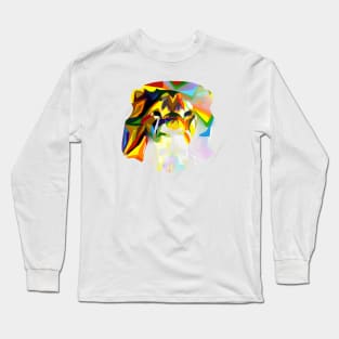 Cute Colorful Rainbow Lion Shape Head Drawing Long Sleeve T-Shirt